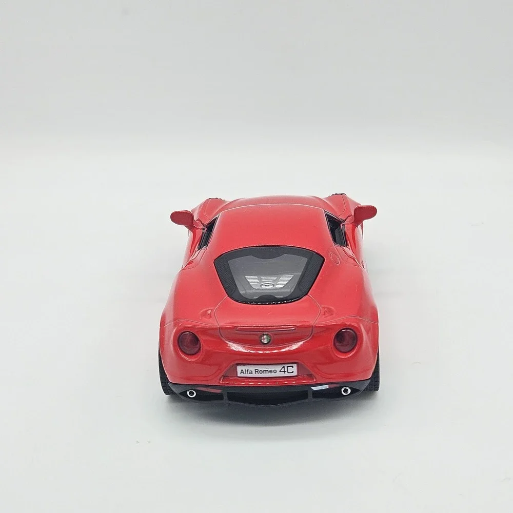 Kinsmart Alfa Romeo 4C 1/32 Scale Red Diecast Model Toy Car Open Doors Pull Back
